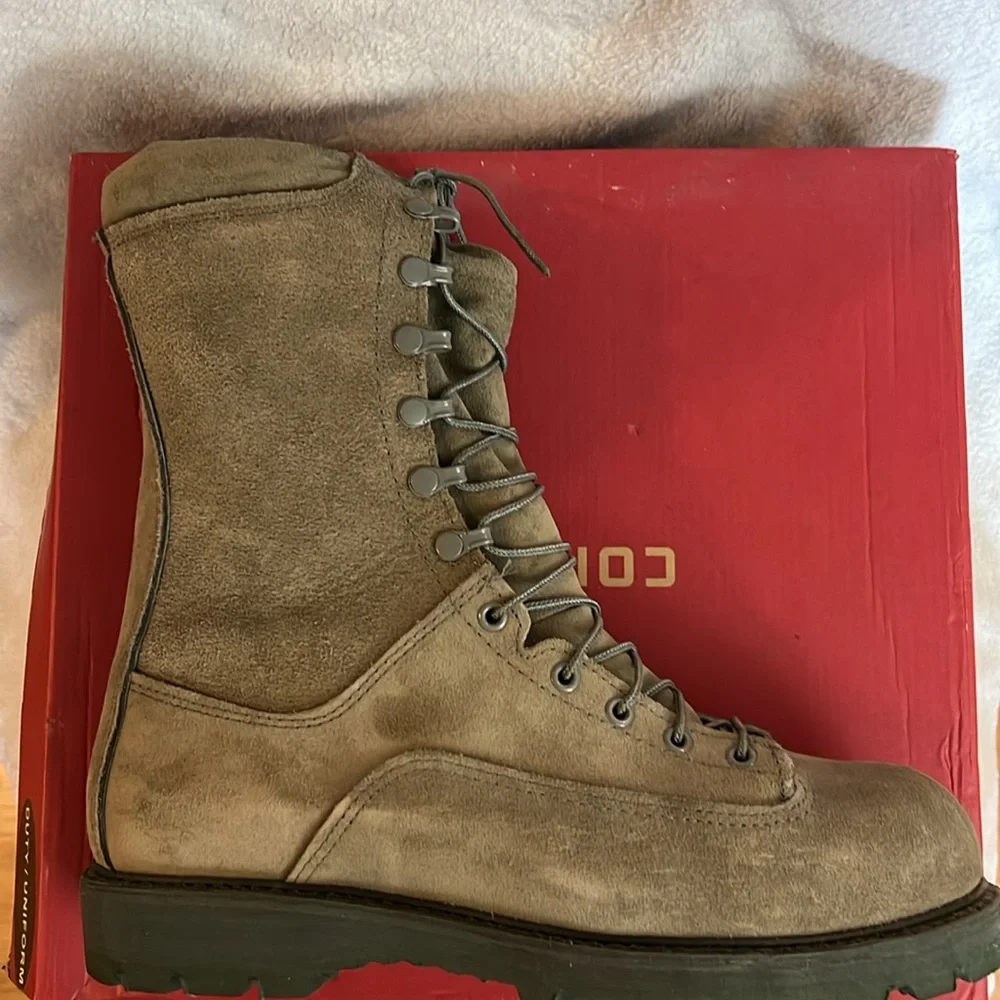 NEW MENS “MATTERHORN” Leather Tactical/Work Boots SIZE 9 WIDE Color Sage - Picture 5 of 7